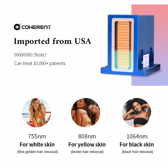 IPL-Diodenlaser 808 nm 755 nm 1064 nm Haarentfernungs-Kosmetik-Schönheitsmaschine Eis Titan Platin Dreifachwellen-Enthaarung Preise für medizinische Geräte