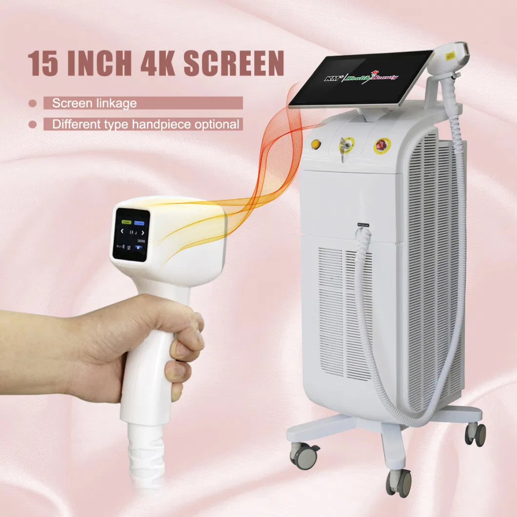 Weifang Km Ice Titanium Platinum XL Diode Laser 755 808 1064nm Diode Laser Hair Removal Beauty Machine Equipment Device